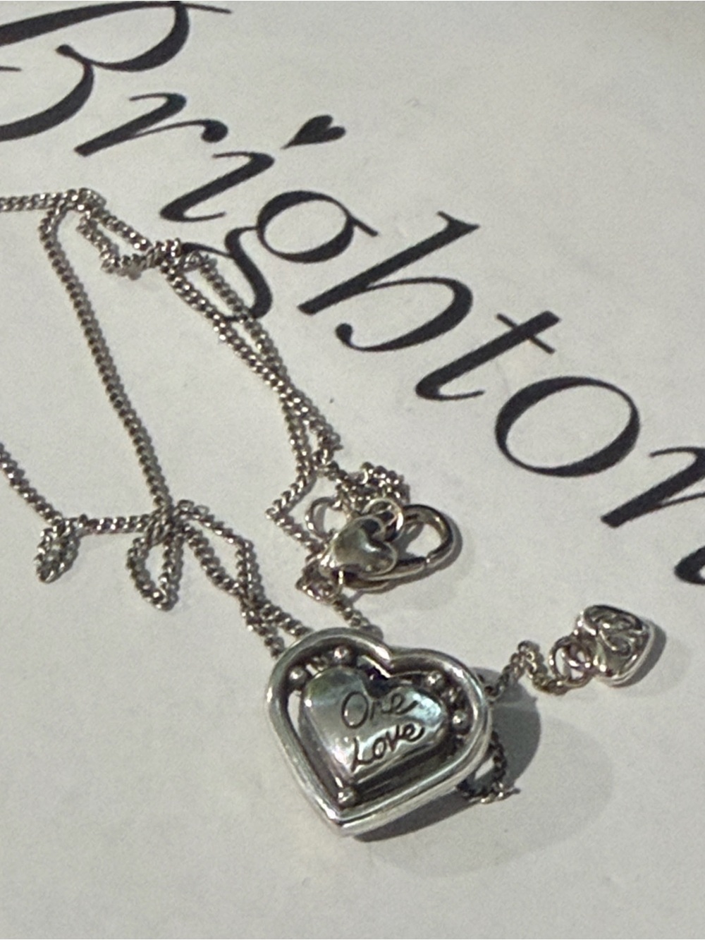 🌹♥️SET! SUPER RARE BRIGHTON ‘One Love’ RED SWAROVSKI CRYSTAL SLVR VTG+! - Picture 7 of 17